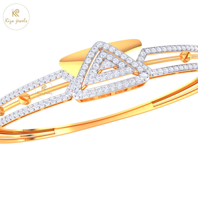 1.37 TDW Round Cut Diamond women's Bangle Bracelet