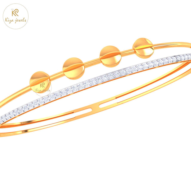 1.40 TDW Round Cut Diamond women's Bangle Bracelet