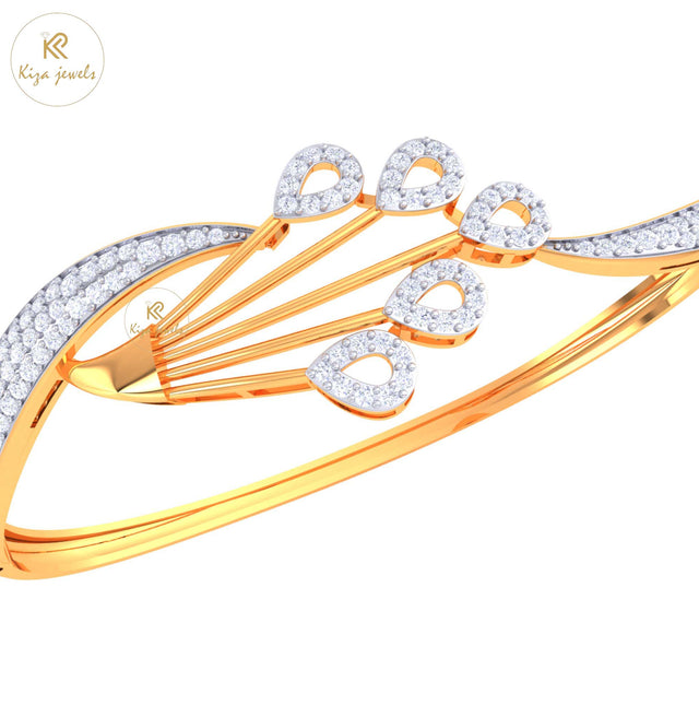 1.48 TDW Round Cut Diamond women's Bangle Bracelet