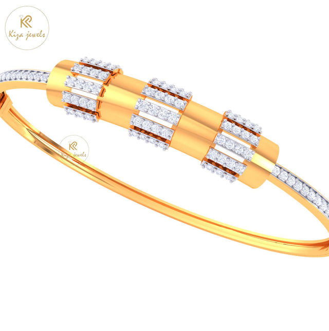 1.08 TDW Round Cut Diamond women's Bangle Bracelet