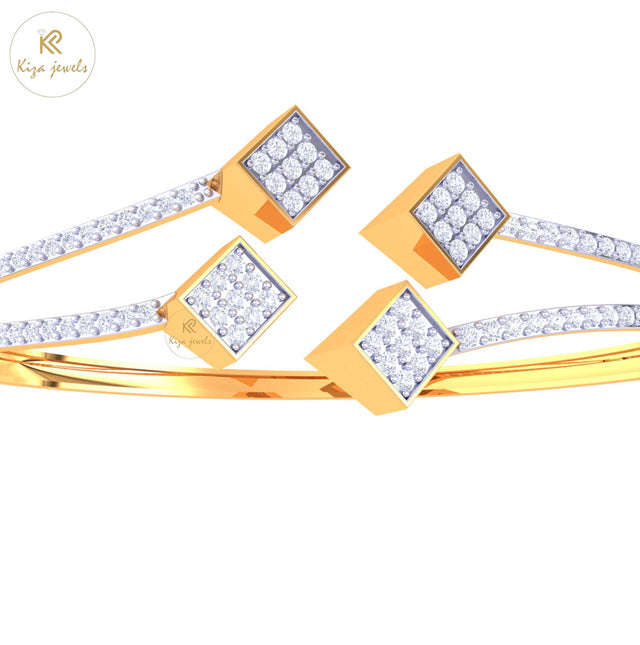 1.54 TDW Round Cut Diamond women's Bangle Bracelet