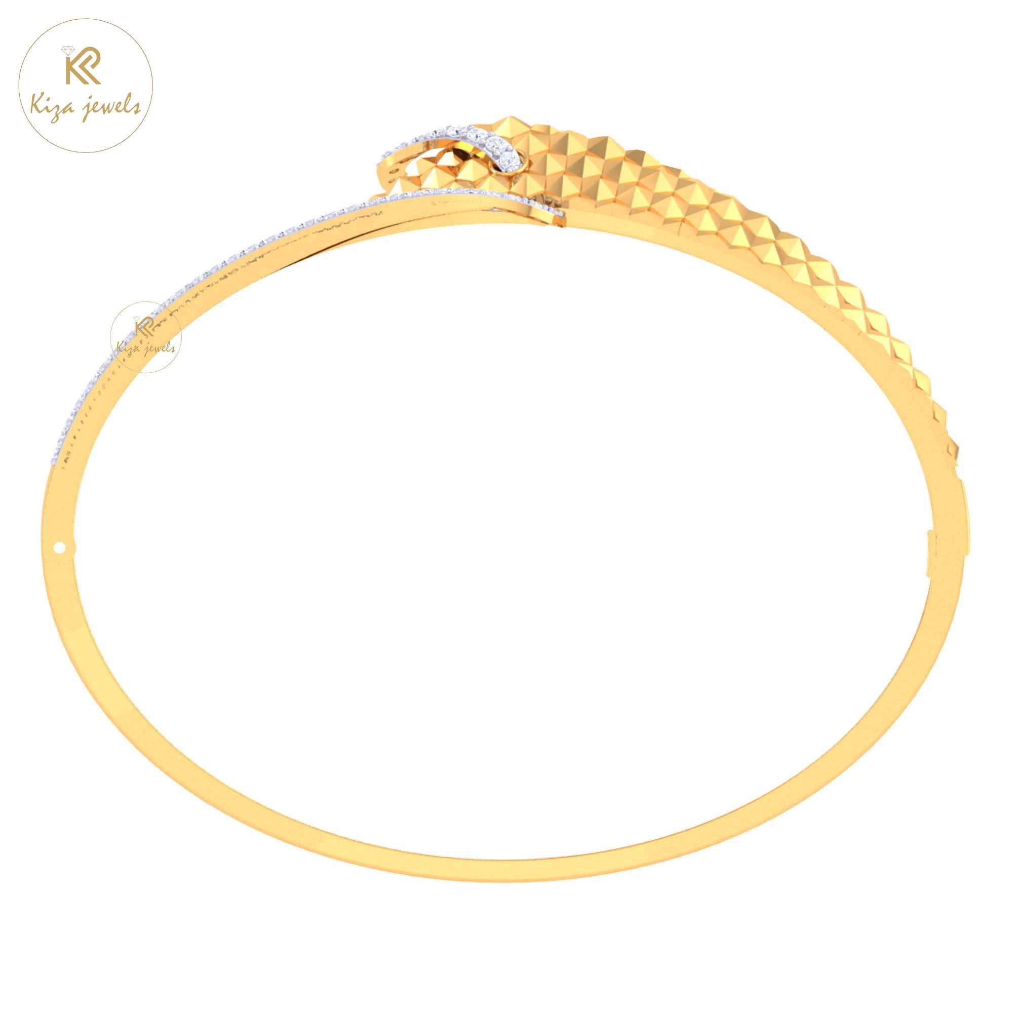 1.06 TDW Round Cut Diamond women's Bangle Bracelet