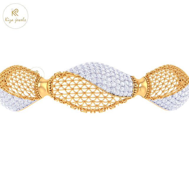 2.34 TDW Round Cut Diamond women's Bangle Bracelet