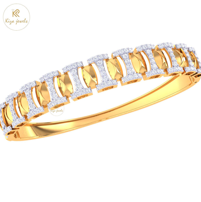 1.21 TDW Round Cut Diamond women's Bangle Bracelet