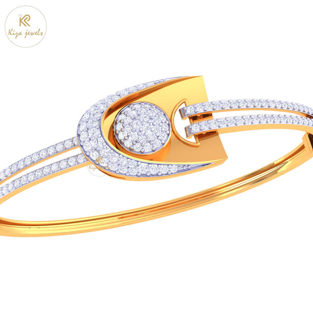 2.35 TDW Round Cut Diamond women's Bangle Bracelet