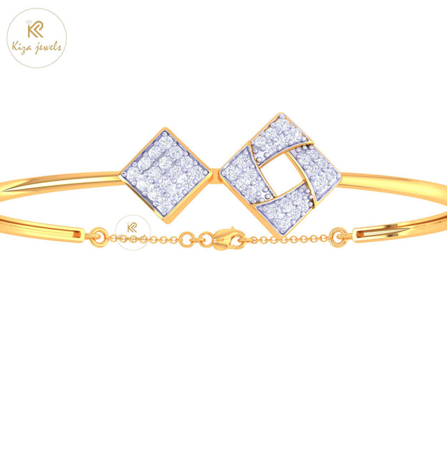 0.51 TDW Round Cut Diamond women's Bangle Bracelet