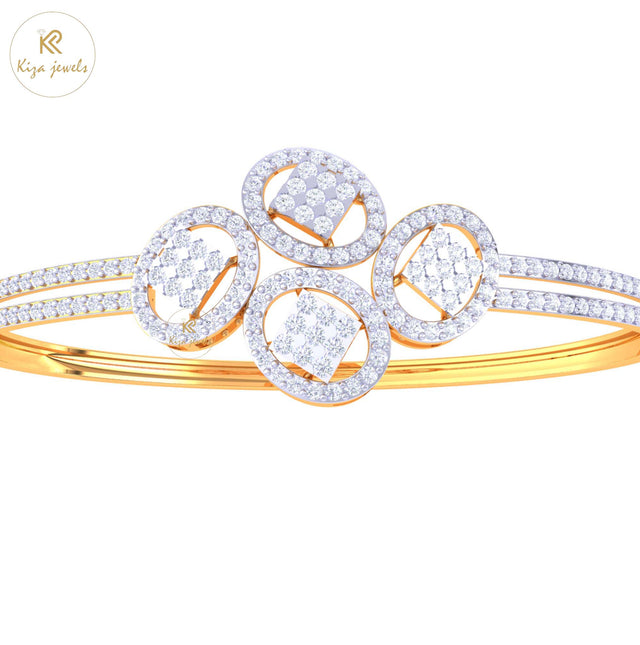 2.23 TDW Round Cut Diamond women's Bangle Bracelet