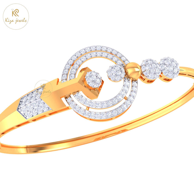 1.31 TDW Round Cut Diamond women's Bangle Bracelet