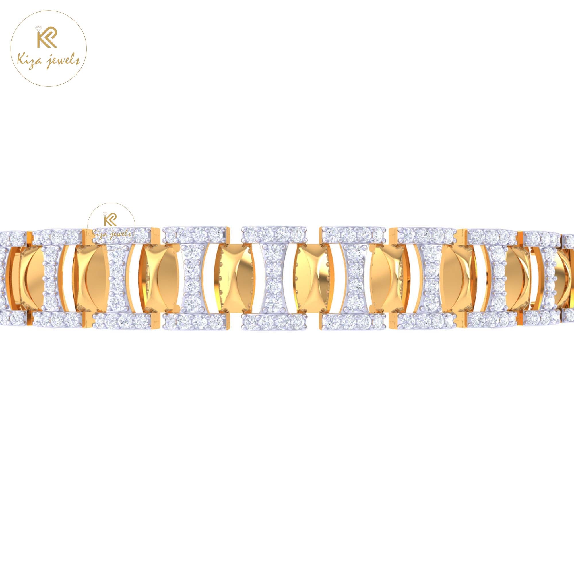 1.21 TDW Round Cut Diamond women's Bangle Bracelet