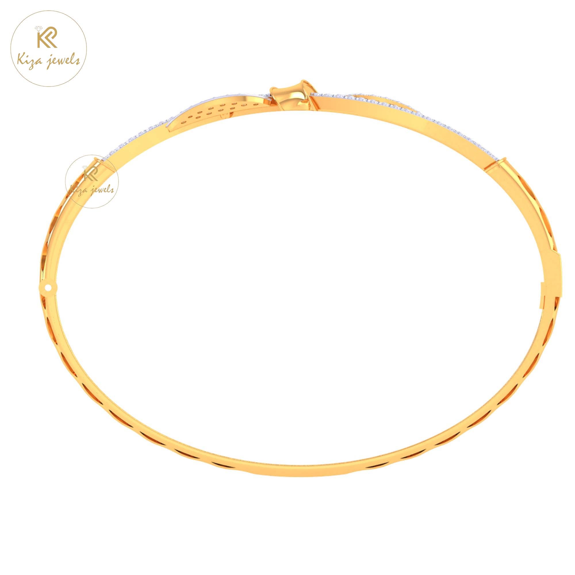 1.13 TDW Round Cut Diamond women's Bangle Bracelet