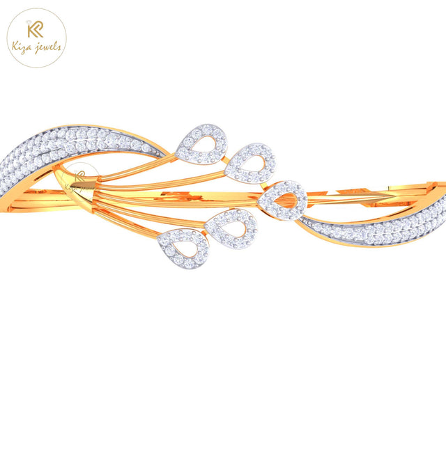 1.48 TDW Round Cut Diamond women's Bangle Bracelet
