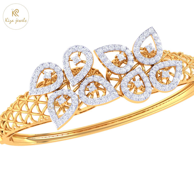 1.28 TDW Round Cut Diamond women's Bangle Bracelet