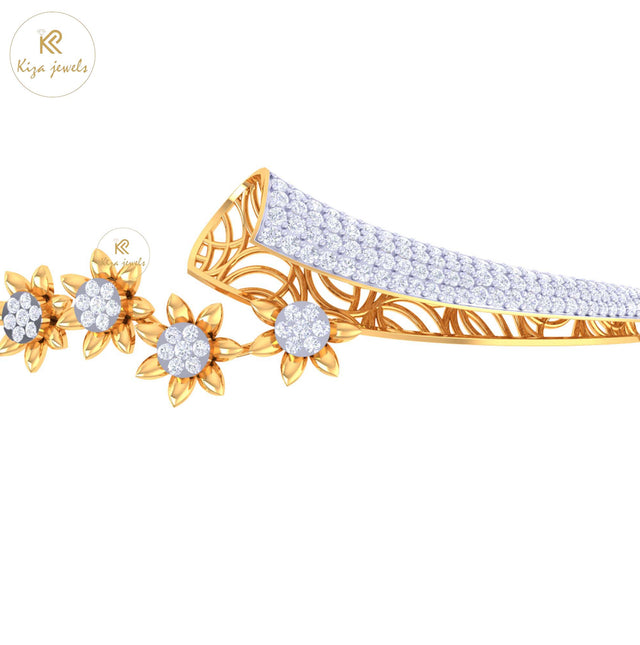1.20 TDW Round Cut Diamond women's Bangle Bracelet