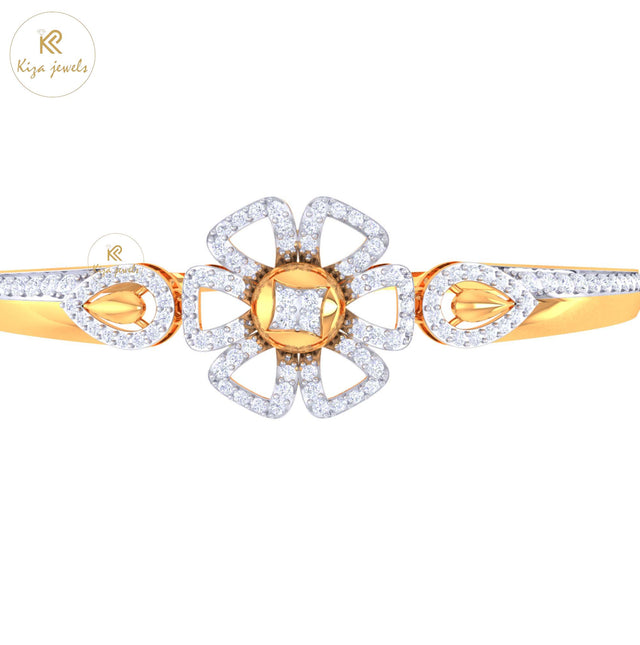 1.46 TDW Round Cut Diamond women's Bangle Bracelet