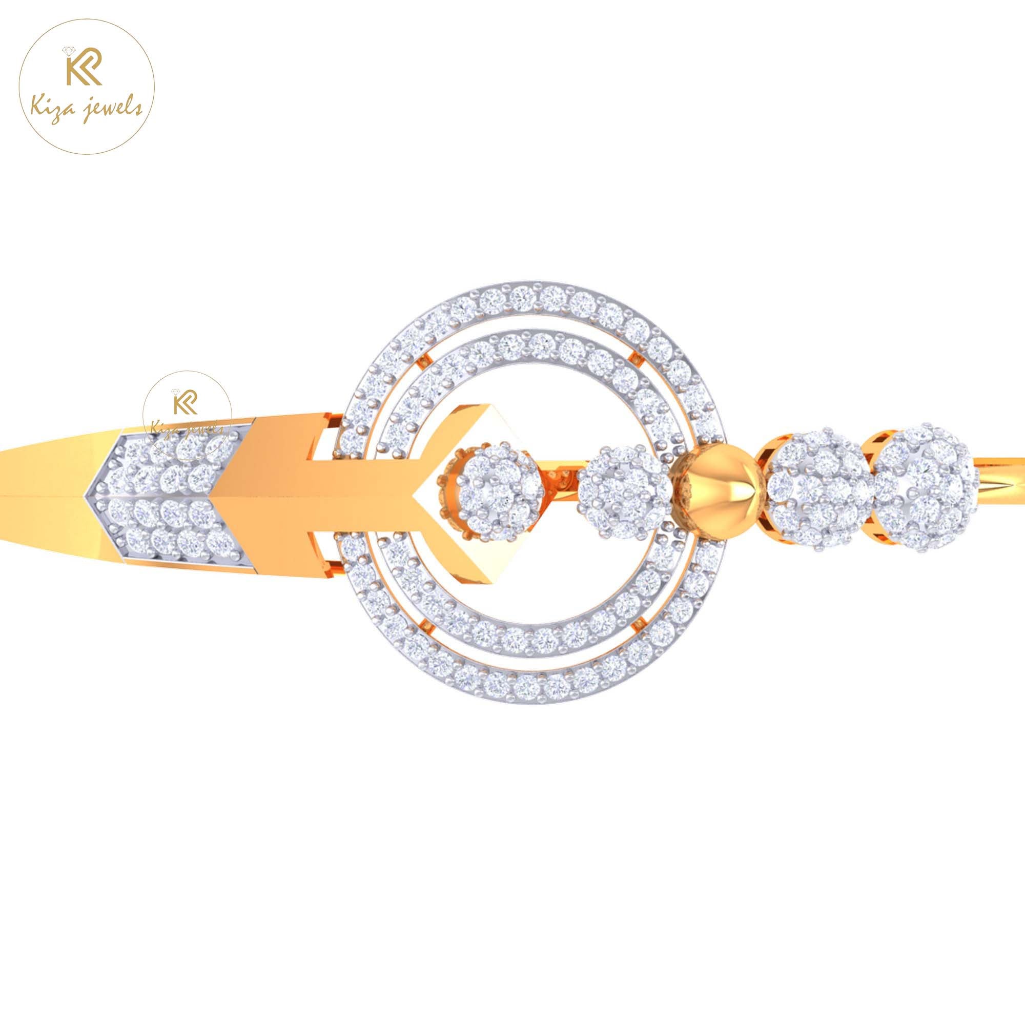 1.31 TDW Round Cut Diamond women's Bangle Bracelet