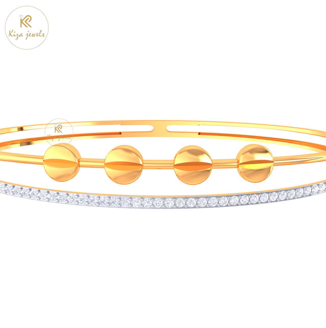 1.40 TDW Round Cut Diamond women's Bangle Bracelet