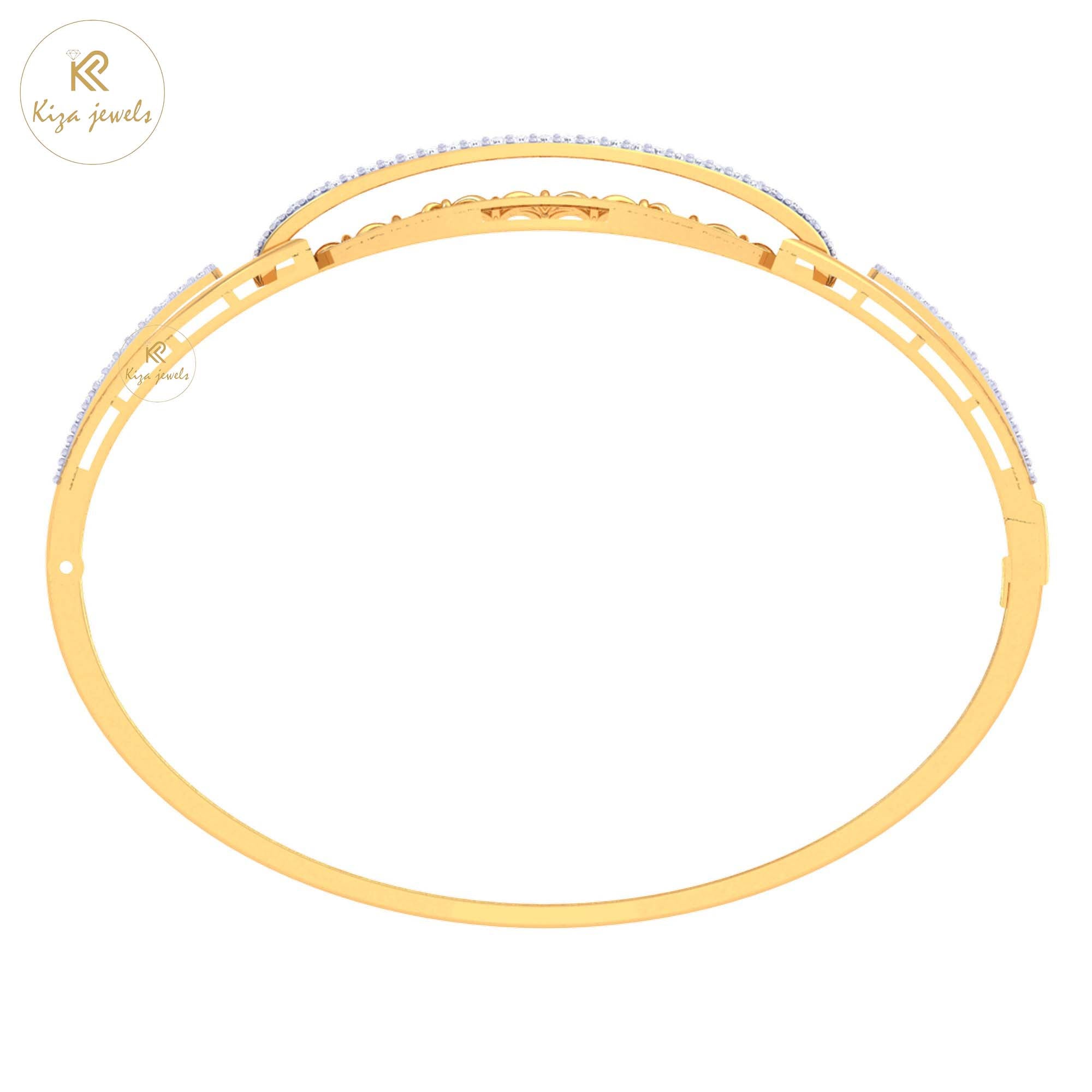 0.76 TDW Round Cut Diamond Bangle Bracelet