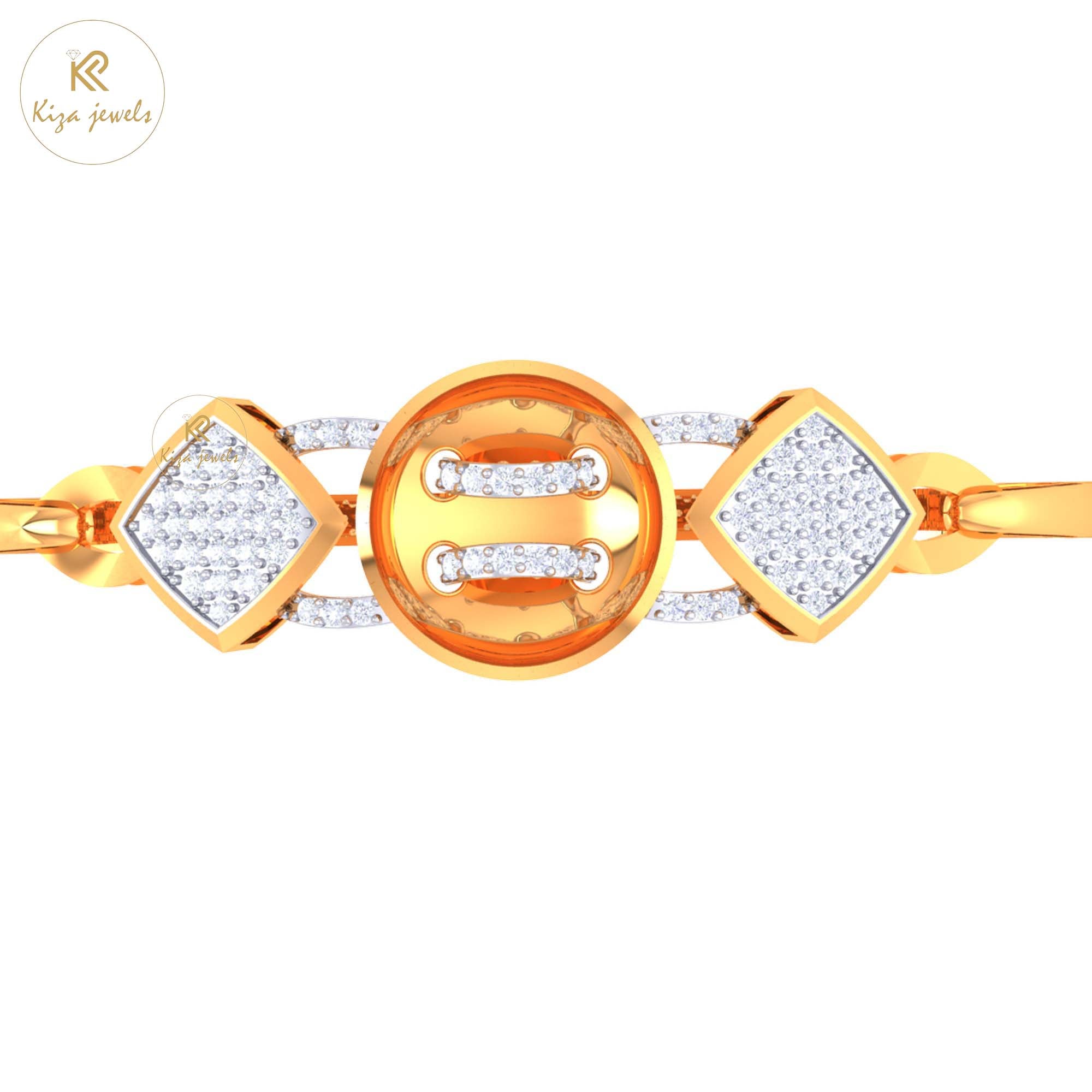 0.83 TDW Round Cut Diamond women's Bangle Bracelet