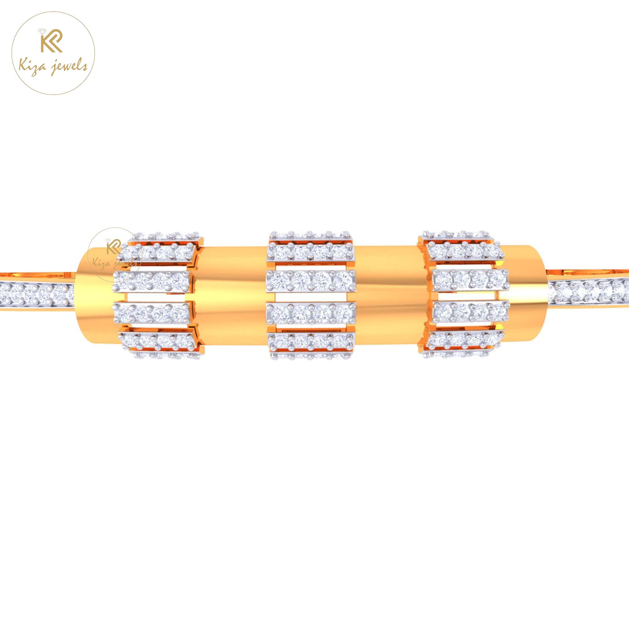 1.08 TDW Round Cut Diamond women's Bangle Bracelet