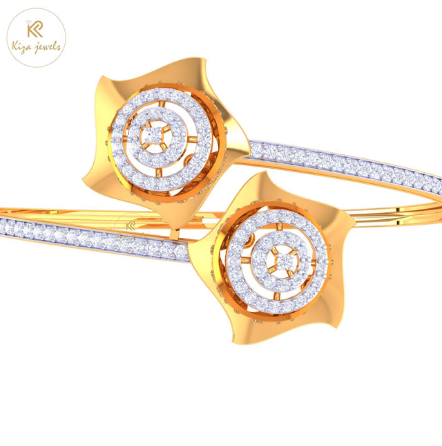 1.55 TDW Round Cut Diamond women's Bangle Bracelet