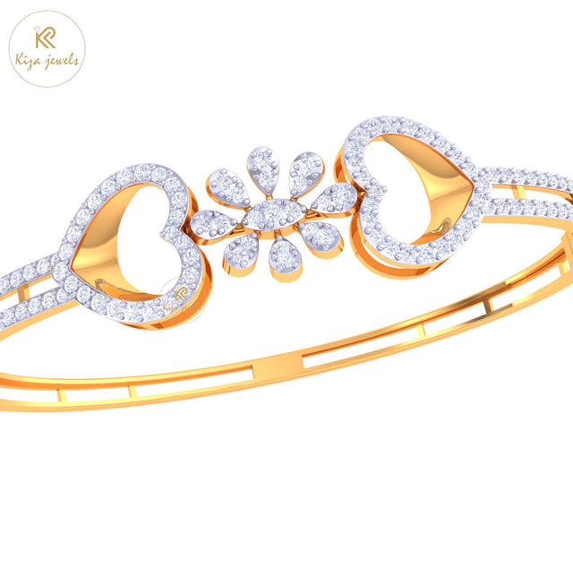1.63 TDW Round Cut Diamond women's Bangle Bracelet