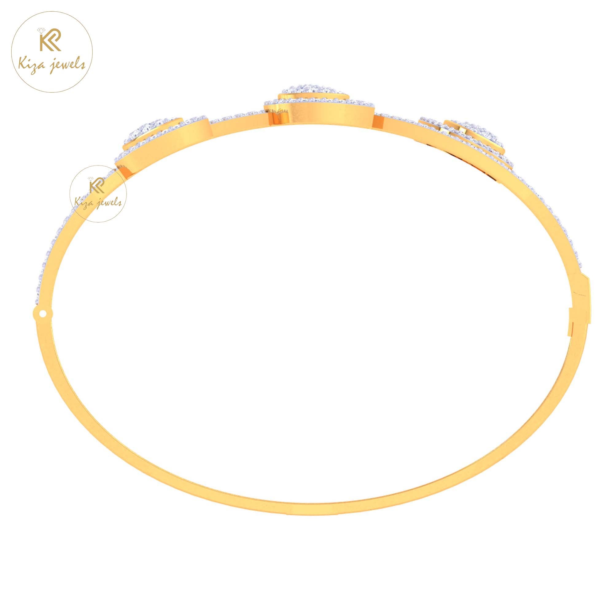 2.36 TDW Round Cut Diamond women's Bangle Bracelet