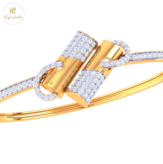 1.49 TDW Round Cut Diamond women's Bangle Bracelet