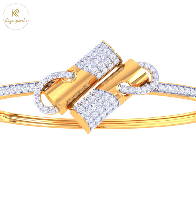 1.49 TDW Round Cut Diamond women's Bangle Bracelet
