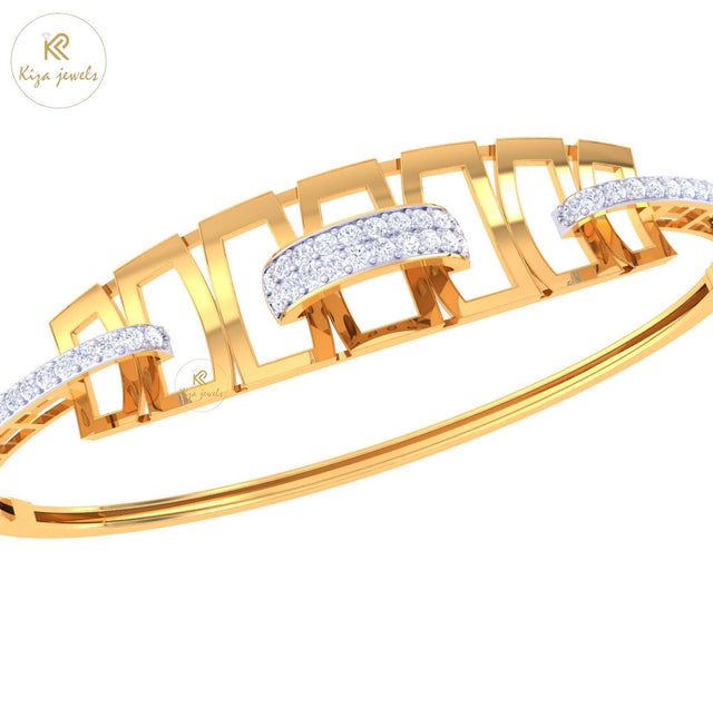 0.76 TDW Round Cut Diamond women's Bangle Bracelet