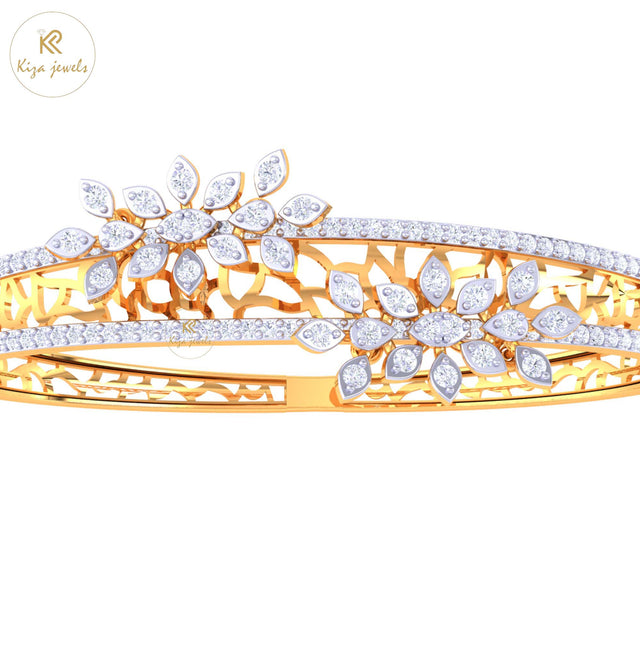 1.96 TDW Round Cut Diamond women's Bangle Bracelet