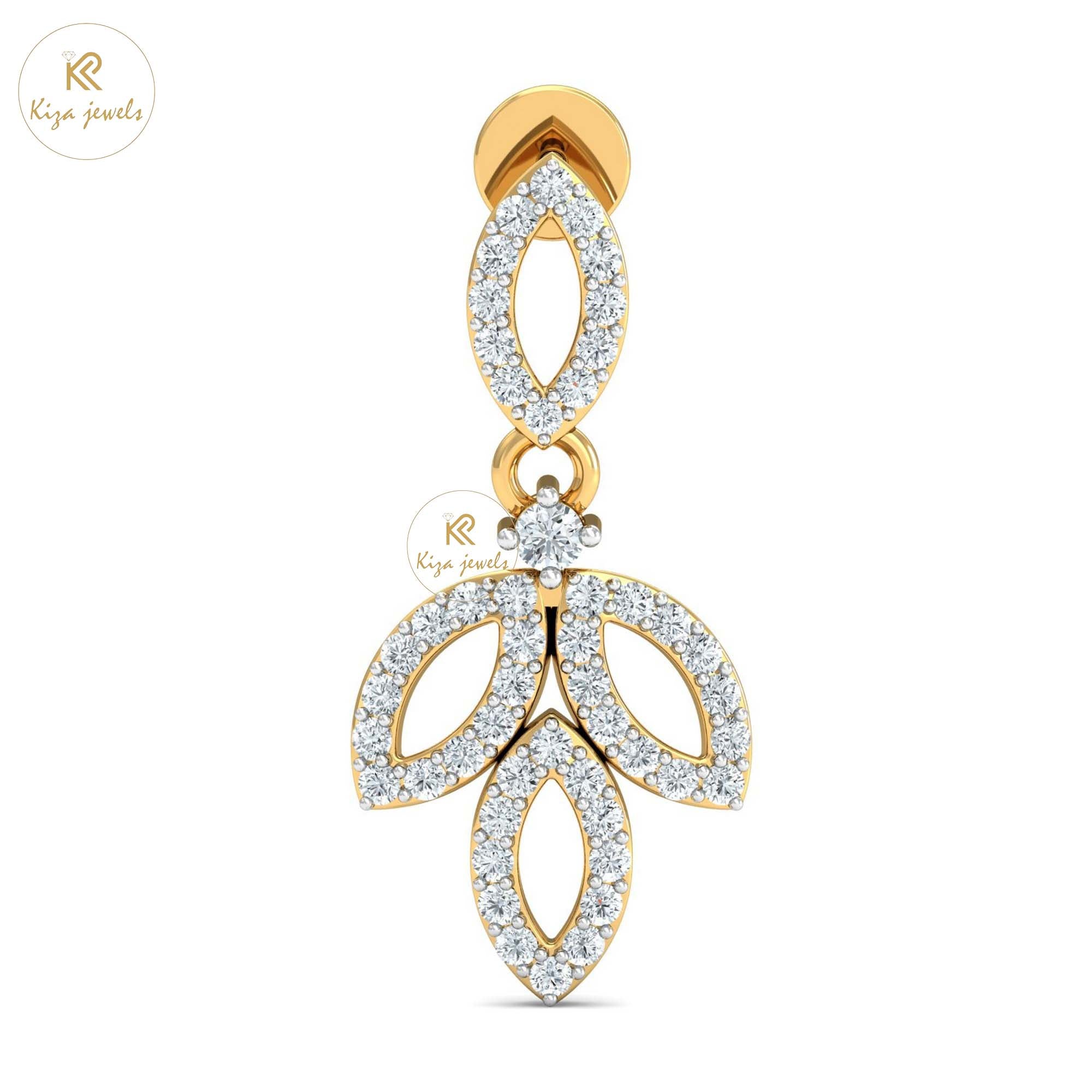 3.62 TDW Round Cut Diamond Yellow Gold Charm Necklace