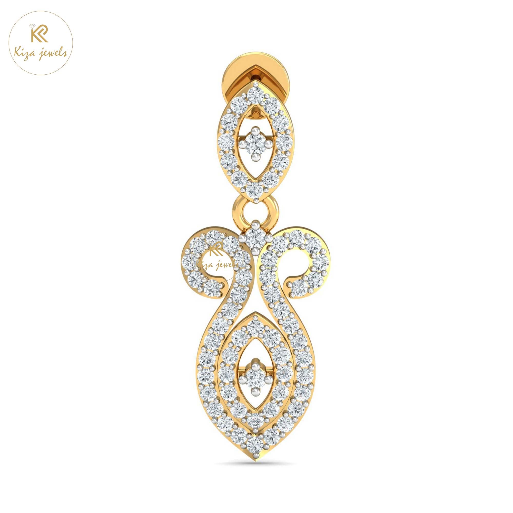 3.084 TDW Round Cut Diamond Yellow Gold Charm Necklace