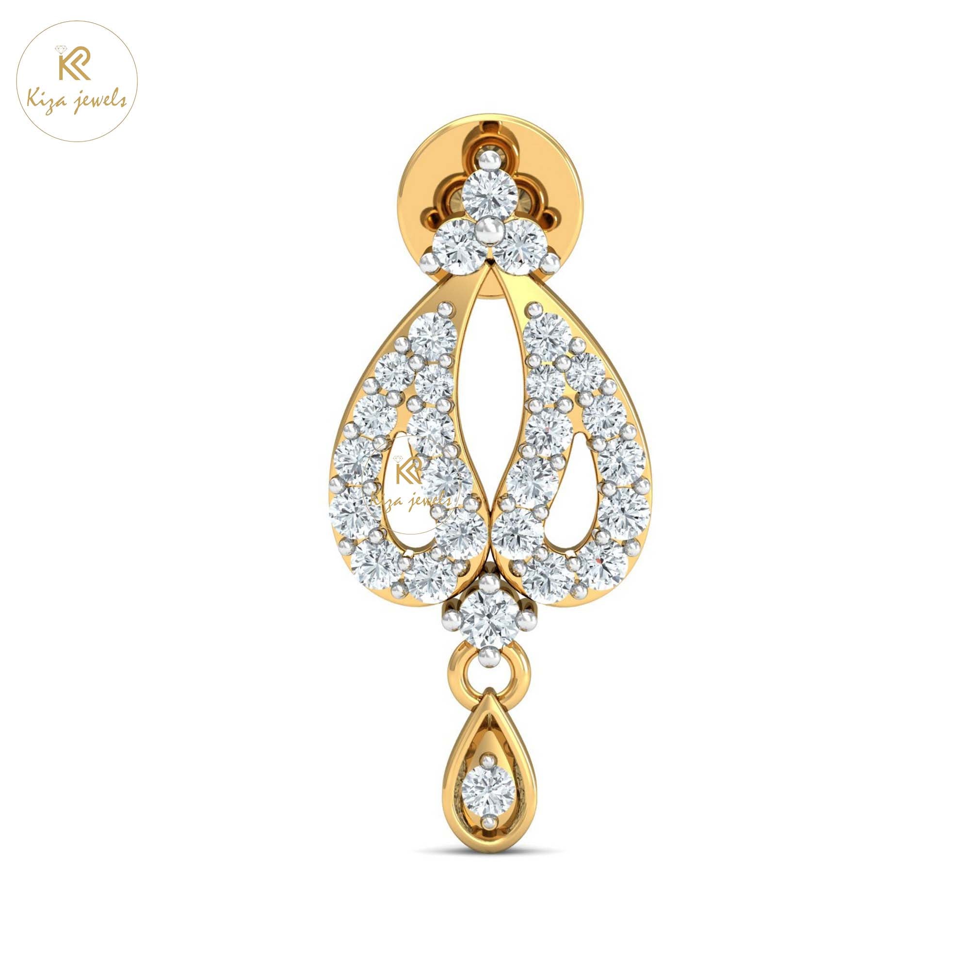 2.164 TDW Round Cut Diamond Yellow Gold Charm Necklace