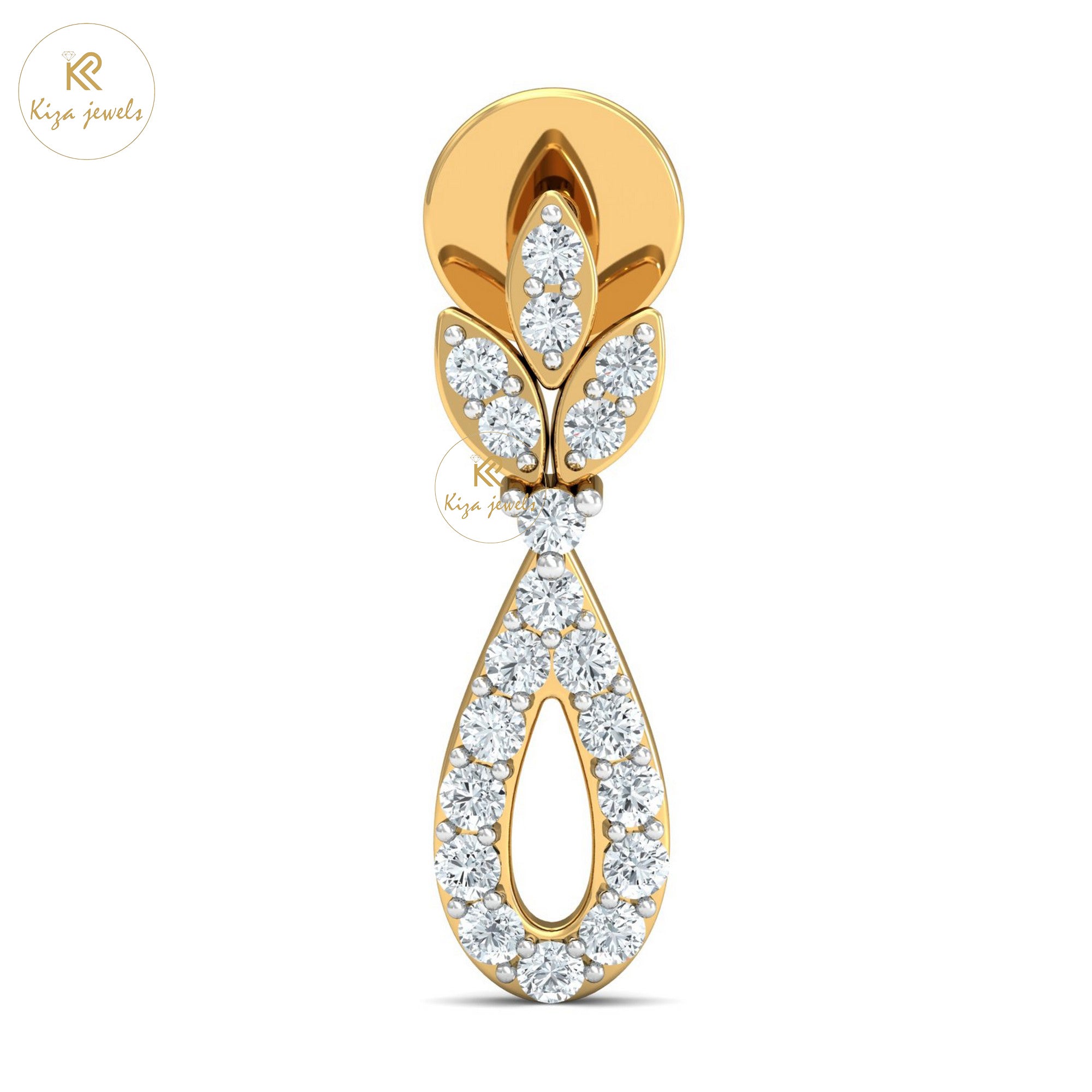 1.904 TDW Round Cut Diamond Yellow Gold Charm Necklace