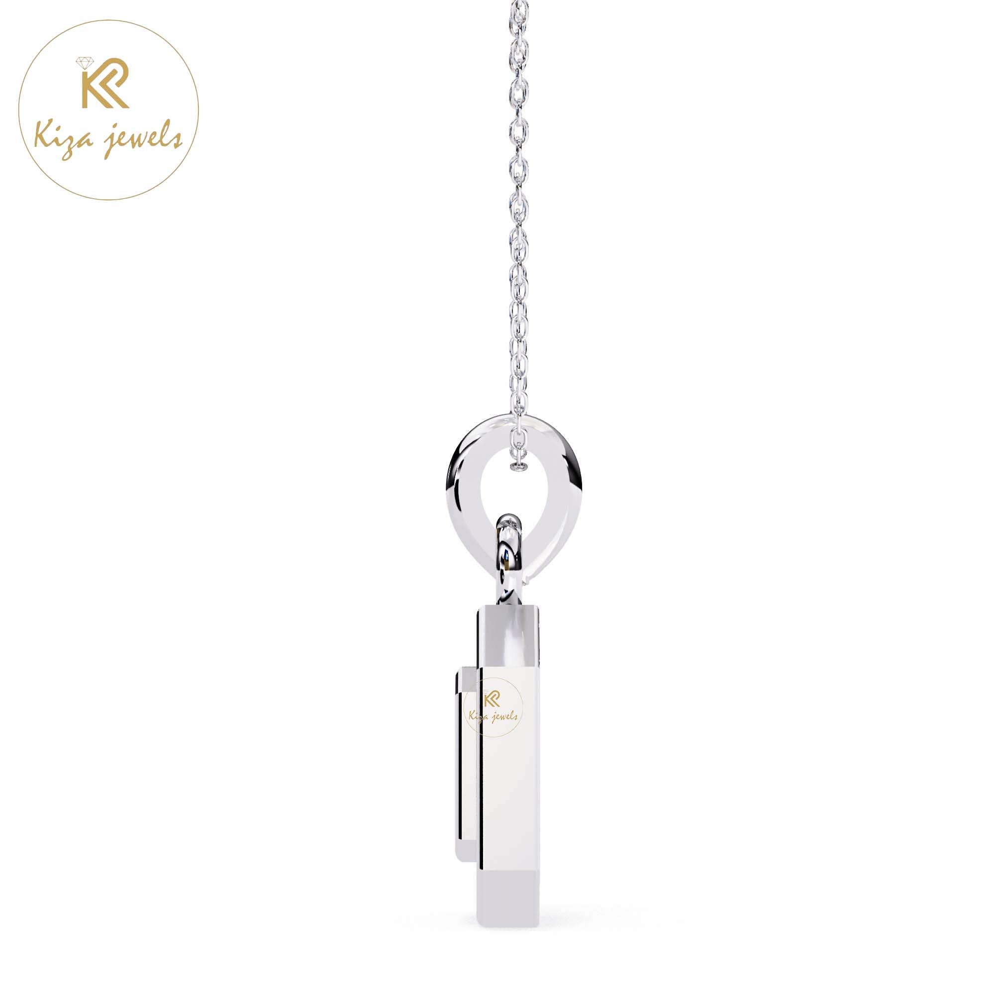 0.16 TDW Round Cut Diamond Custom Pendant With Chain