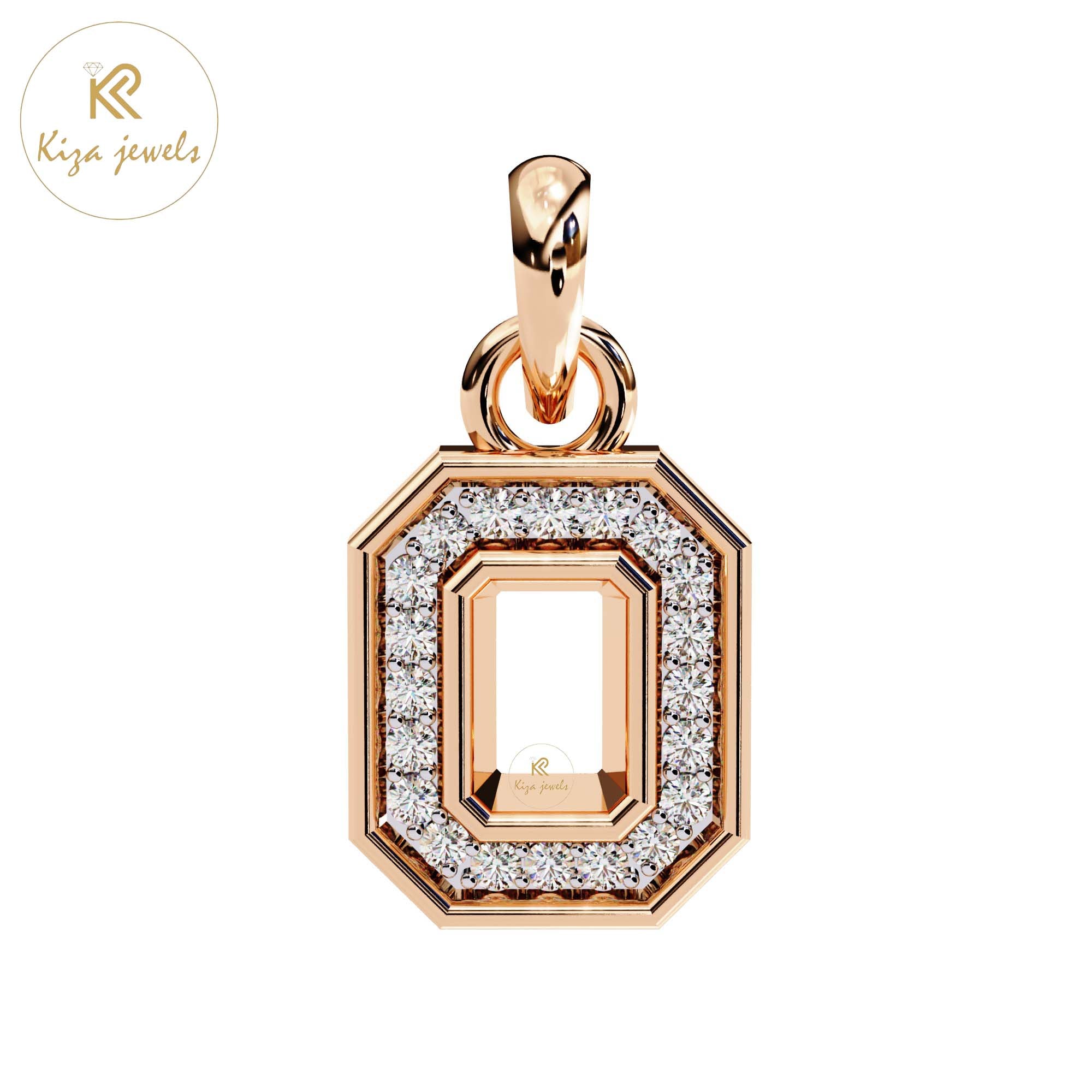 TDW Round Cut Diamond Custom Pendant With Chain – Kiza Jewels