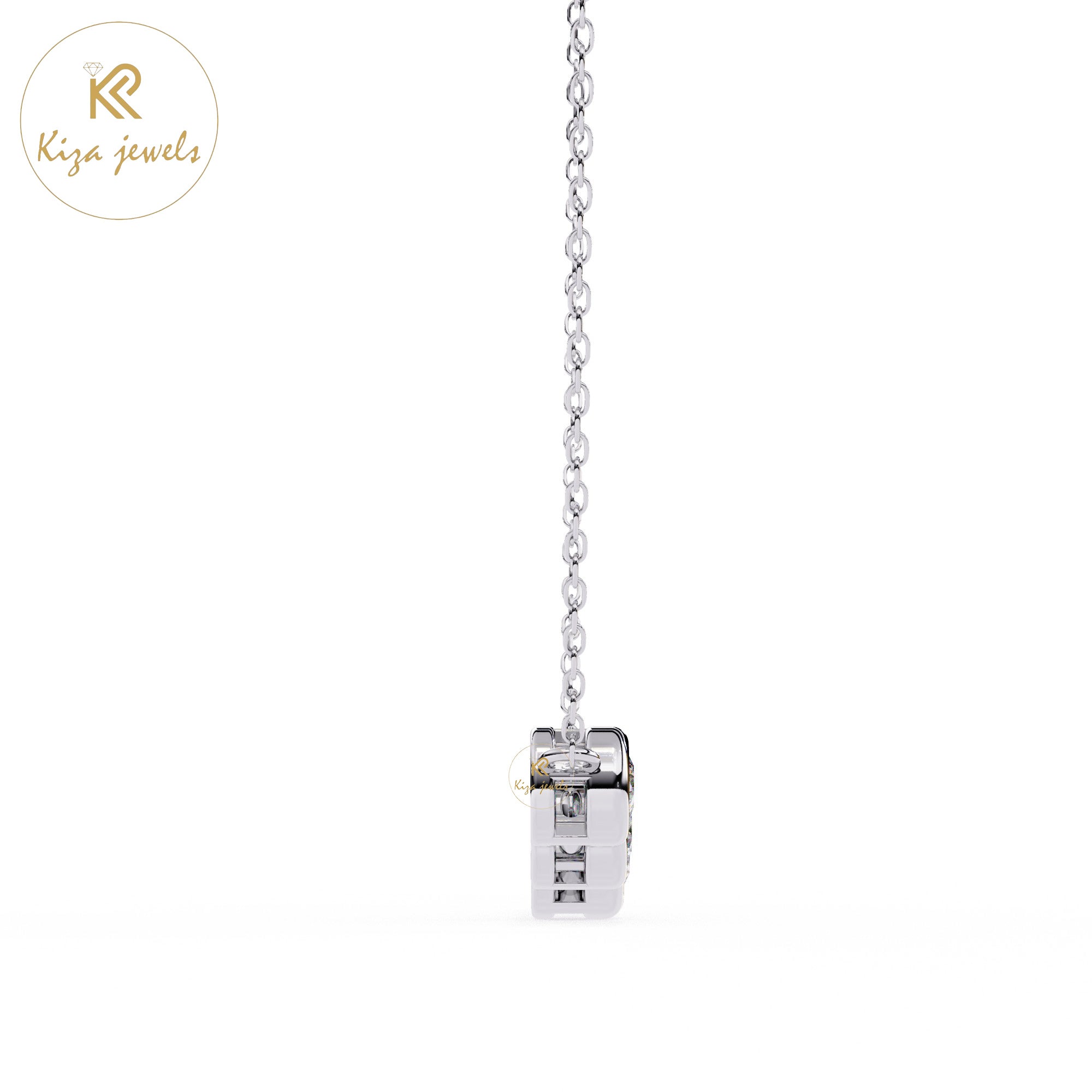 0.26 TDW Round Cut Diamond Solitaire Pendant With Chain