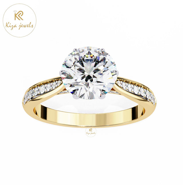 1.14 TDW Round Cut Women's Diamond Engagement Ring