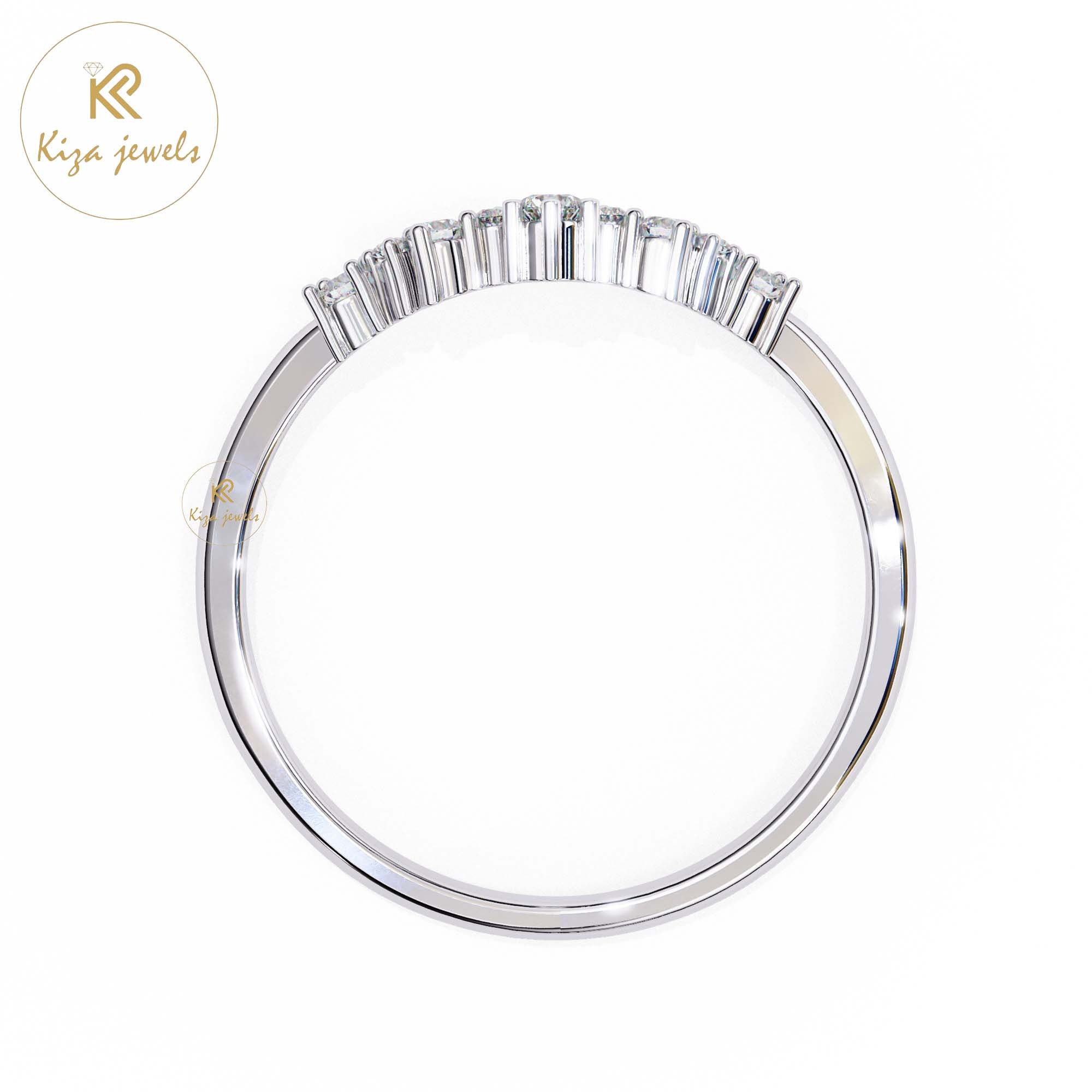 0.383 TDW Round Cut Diamond Minimalist Ring