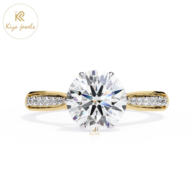 1.14 TDW Round Cut Women's Diamond Engagement Ring