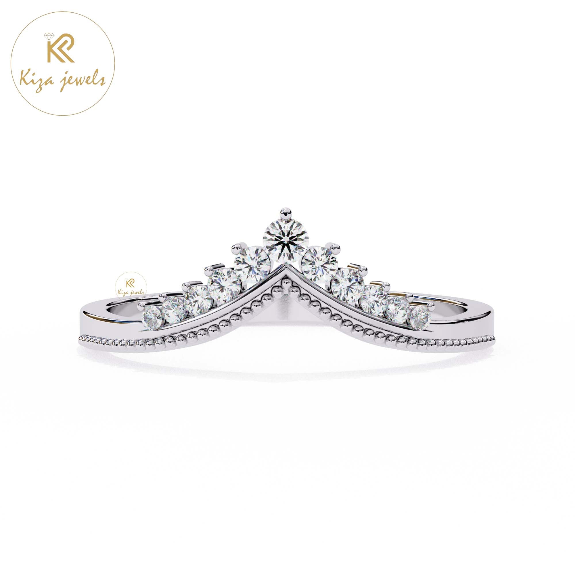 0.147 TDW Round Cut Diamond Minimalist Ring