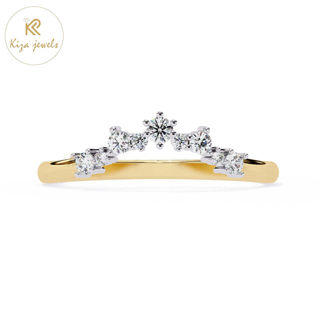 0.383 TDW Round Cut Diamond Minimalist Ring