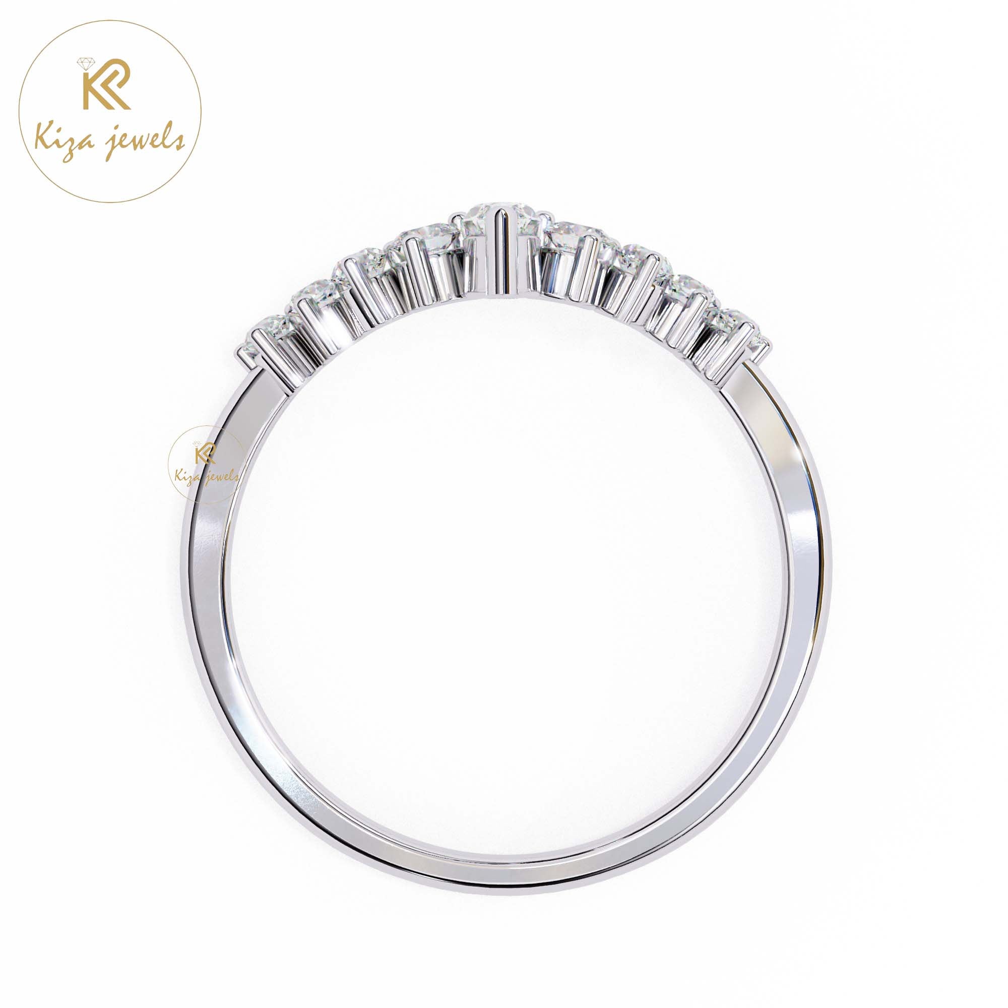 0.39 TDW Round & Marquise Cut Minimalist Diamond Ring