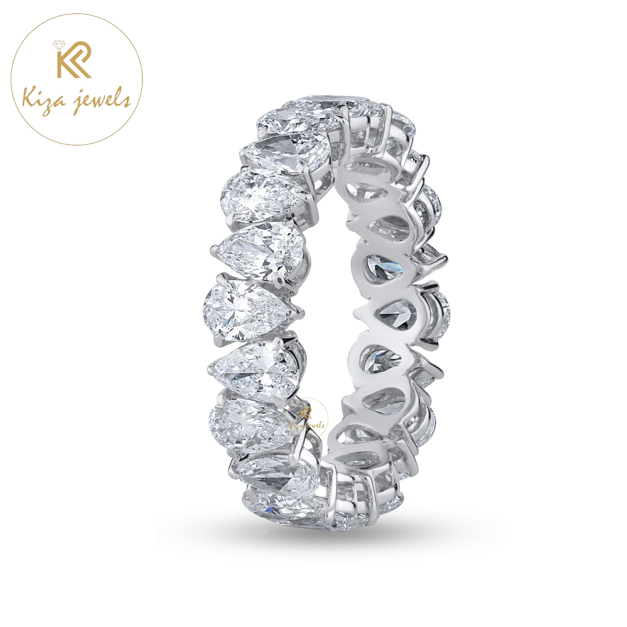 5.18 TDW Pear Cut Diamond Women's Eternity Band