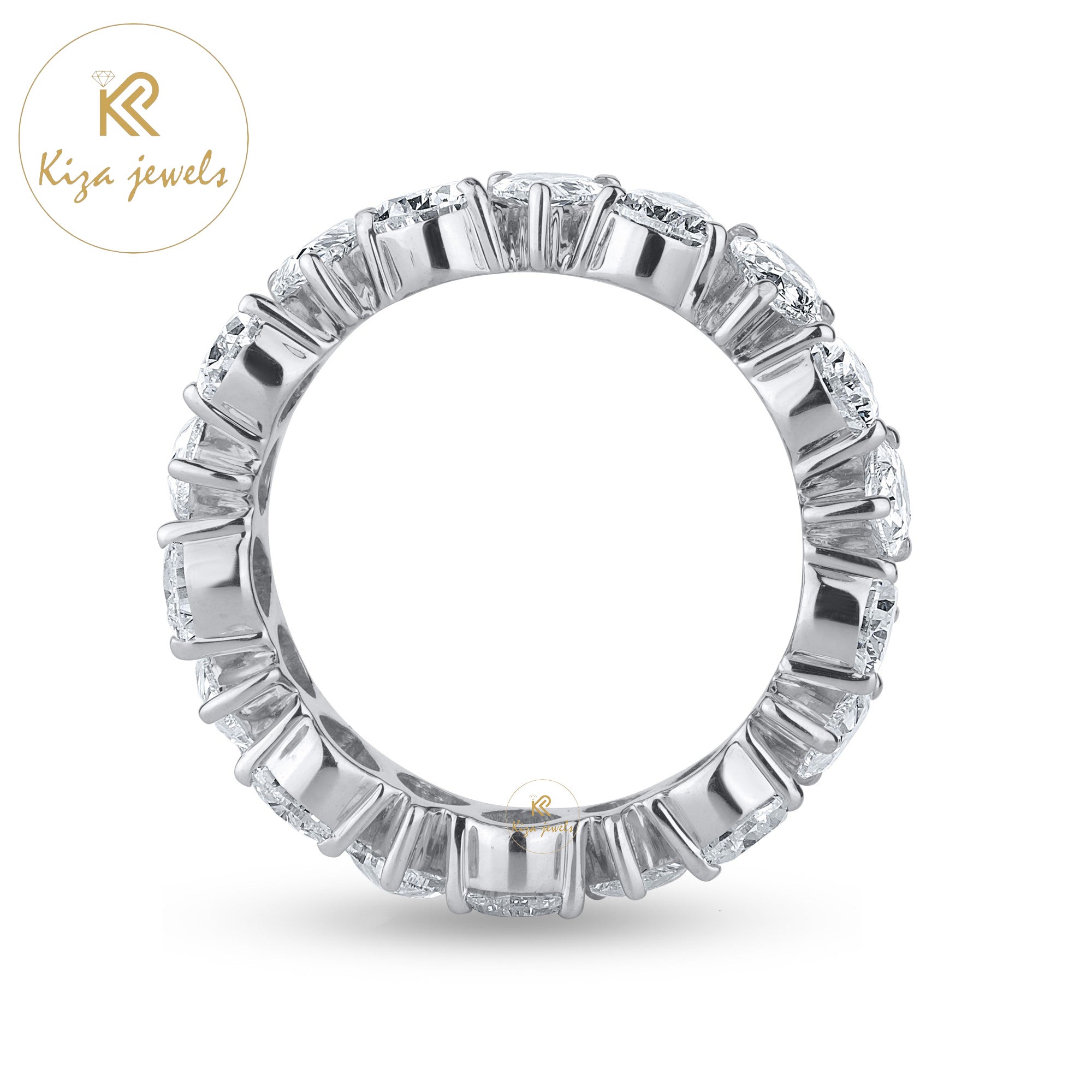 4.25 TDW Pear Cut Diamond Women's Eternity Band