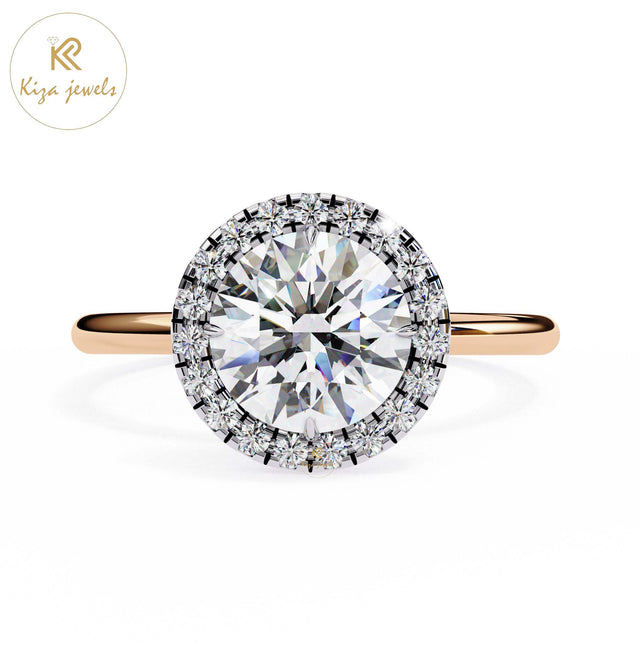 1.68 TDW Round Cut Women's Diamond Solitaire Ring
