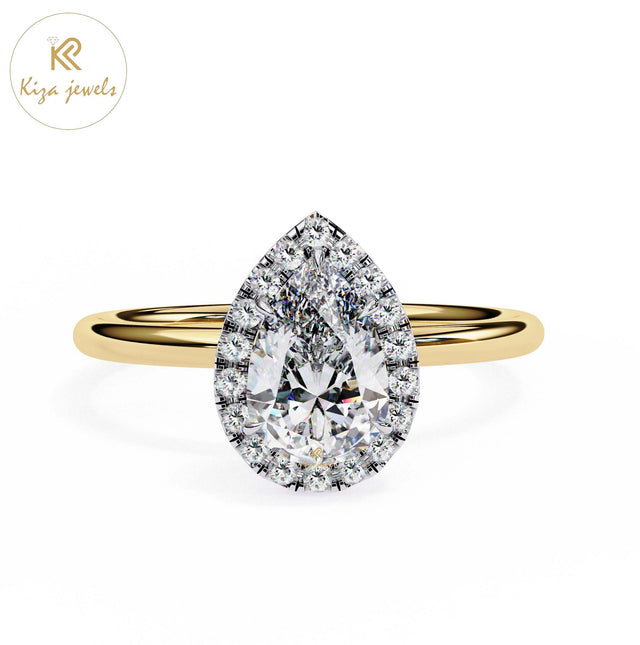 1.35 TDW Round Cut Women's Diamond Minimalist Ring