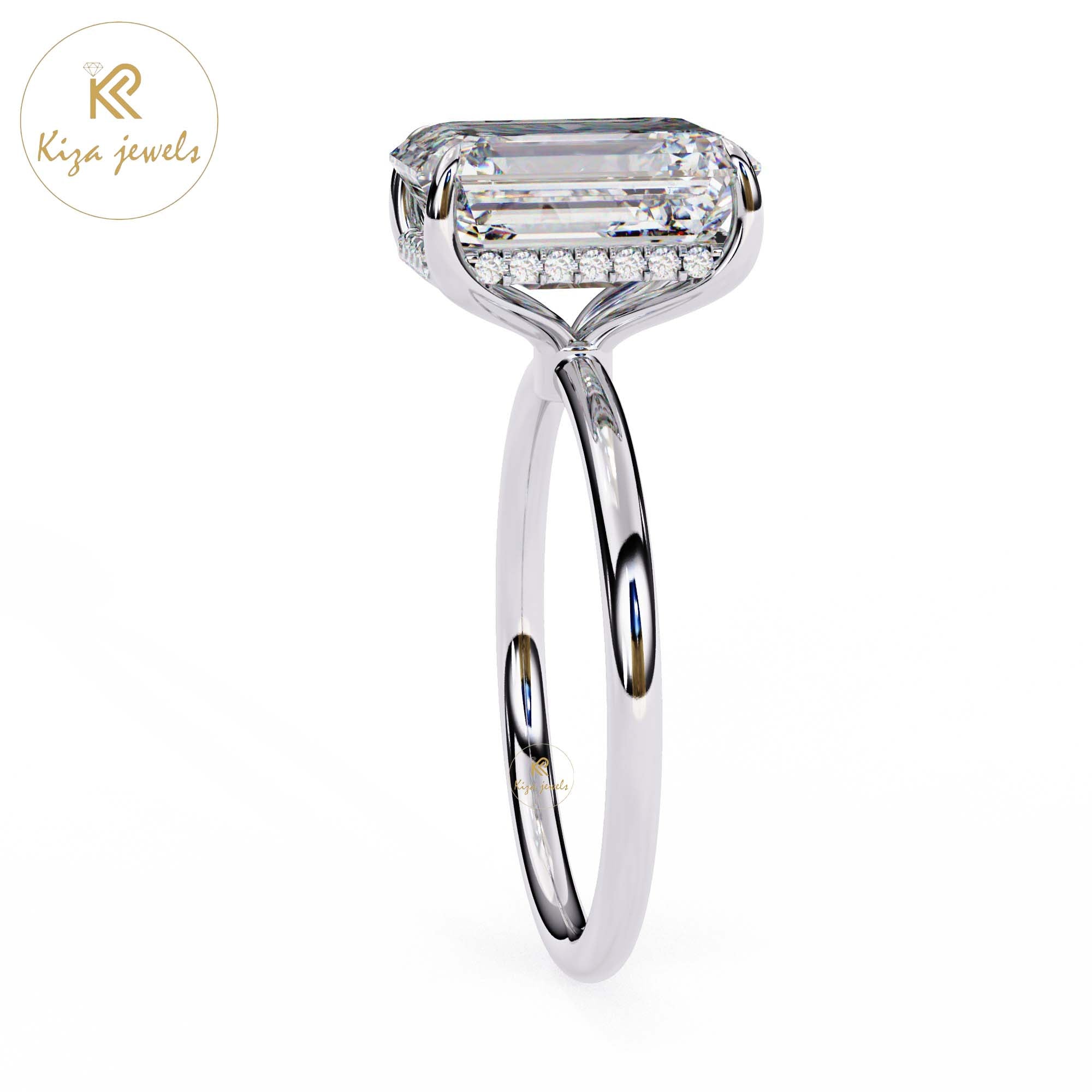 2.53 TDW Radiant & Round Cut Women's Diamond Solitaire Ring