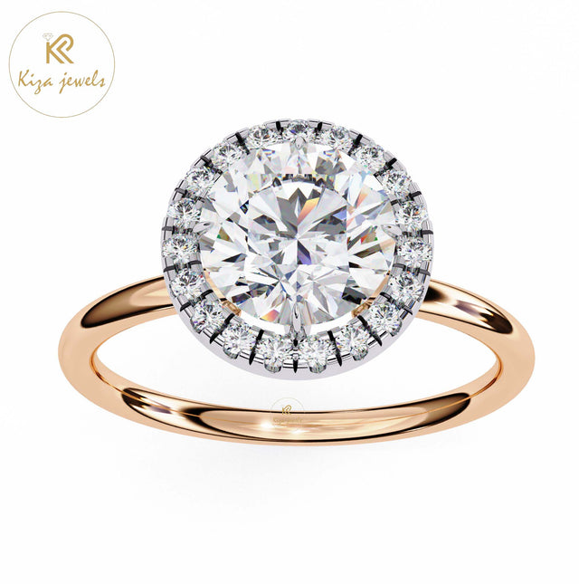 1.68 TDW Round Cut Women's Diamond Solitaire Ring