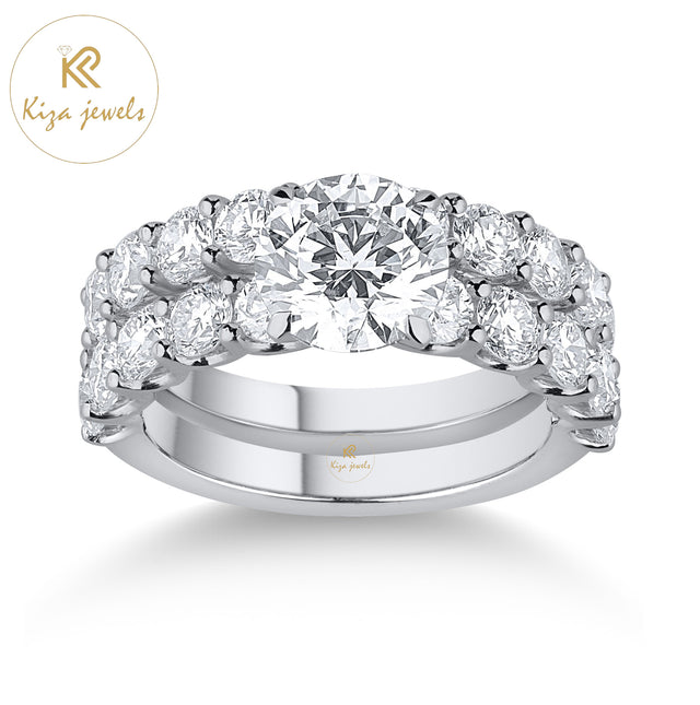 3.32 TDW Round Cut Diamond  Women's Ring with band